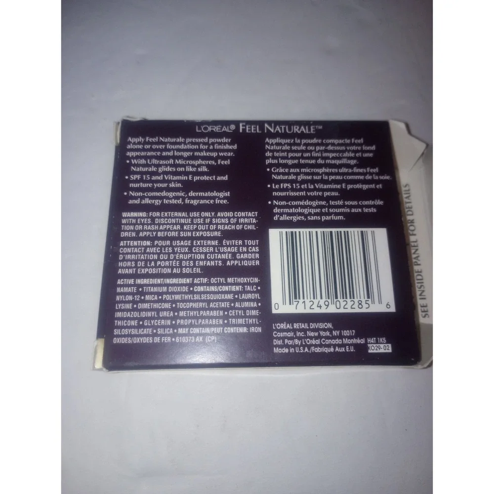 L'Oreal Feel Naturale‎ Medium Transparent Powder SPF NIB .35 Oz